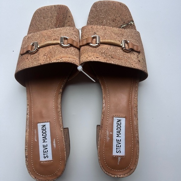 Steve Madden Shoes - New Steve Madden brown , beige cork shoes sandals size 10 slip on